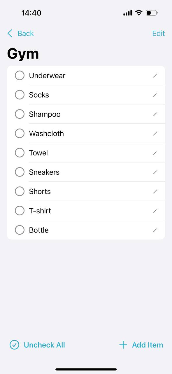 Recheckable checklist details